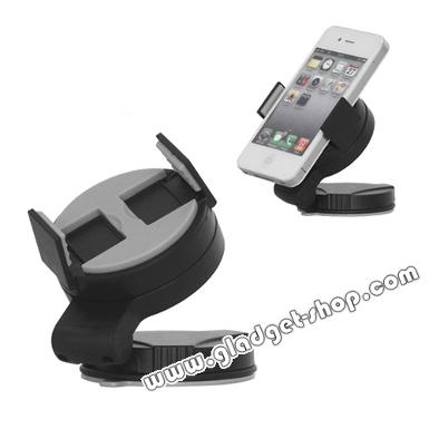 Mini Car Holder สำหรับมือถือทุกรุ่นหน้าจอไม่เกิน 4.5นิ้ว (สีเทา)